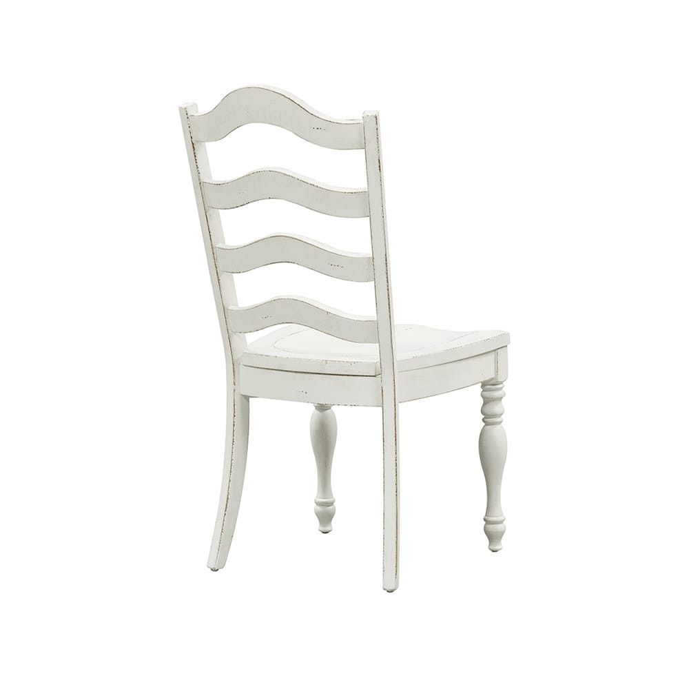 Liberty Furniture - Magnolia Manor Ladder Back Side Chair  in Antique White & Weathered Bark - 244-C2000S veiw 5