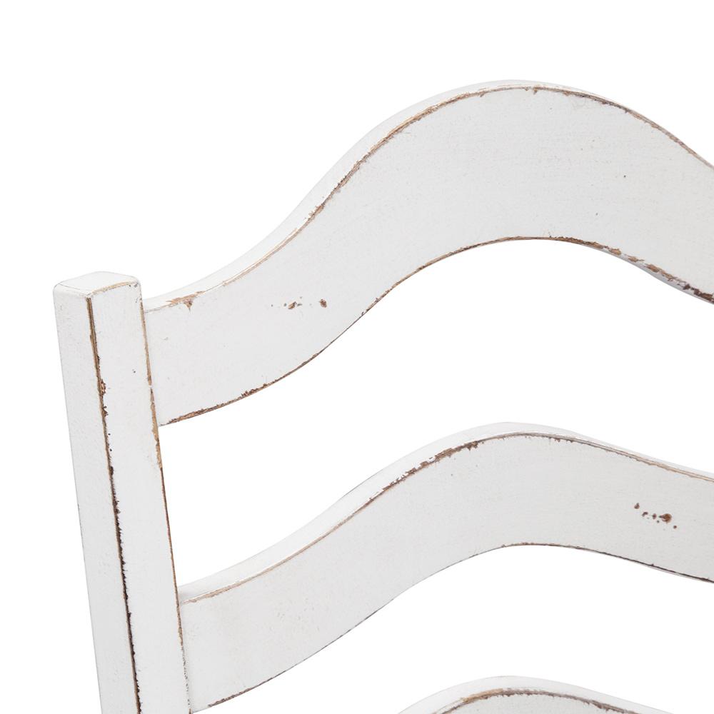 Liberty Furniture - Magnolia Manor Ladder Back Side Chair  in Antique White & Weathered Bark - 244-C2000S veiw 7