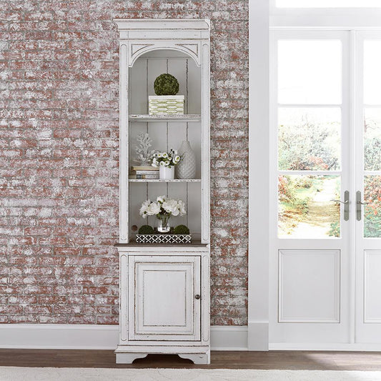 Liberty Furniture - Magnolia Manor Left Pier in Antique White & Weathered Bark - 244-EL00 veiw 1