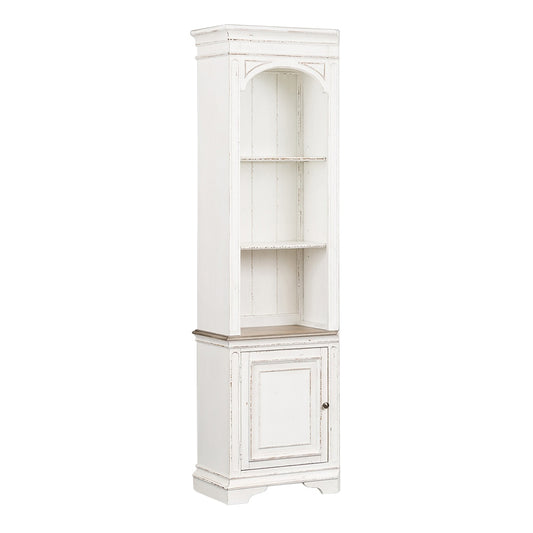 Liberty Furniture - Magnolia Manor Left Pier in Antique White & Weathered Bark - 244-EL00 veiw 2