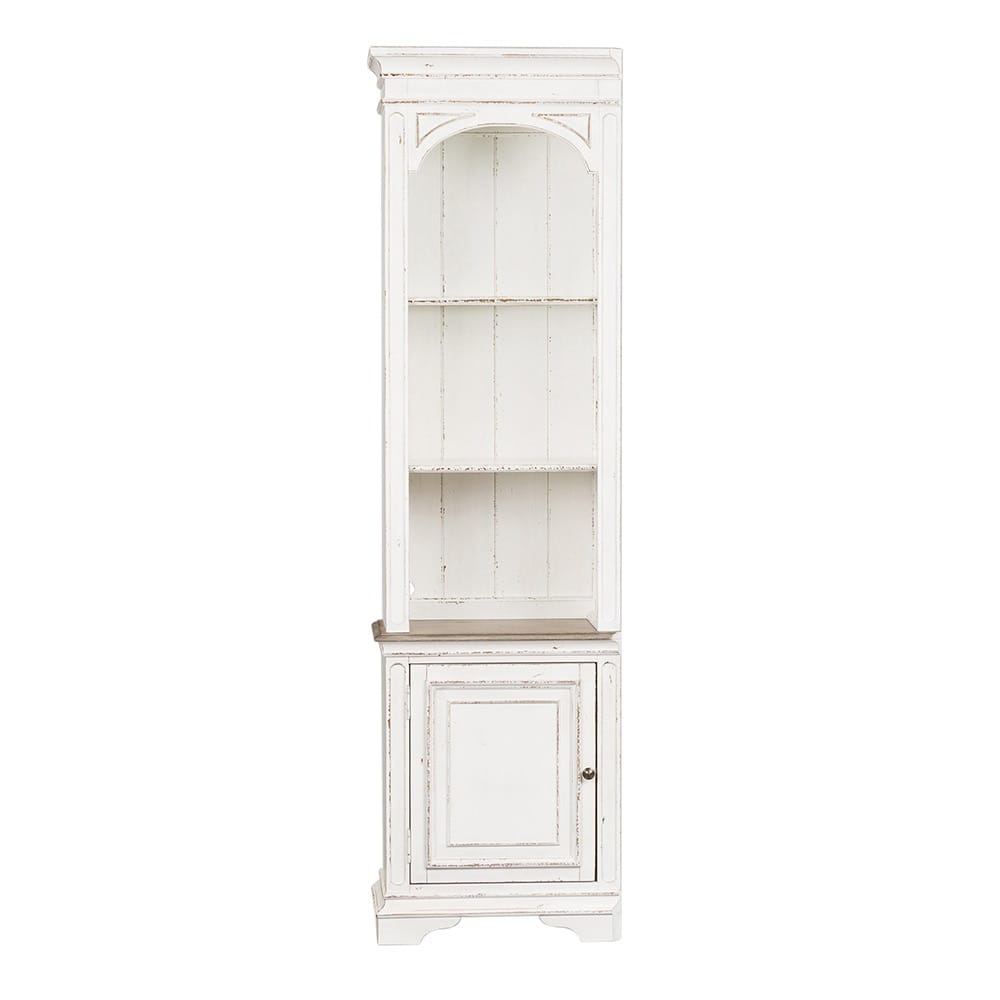 Liberty Furniture - Magnolia Manor Left Pier in Antique White & Weathered Bark - 244-EL00 veiw 3