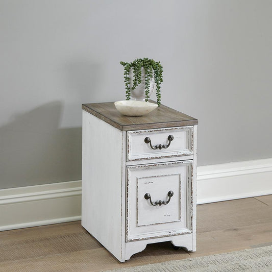 Liberty Furniture - Magnolia Manor Mobile File in Antique White & Weathered Bark - 244-HO145 veiw 1
