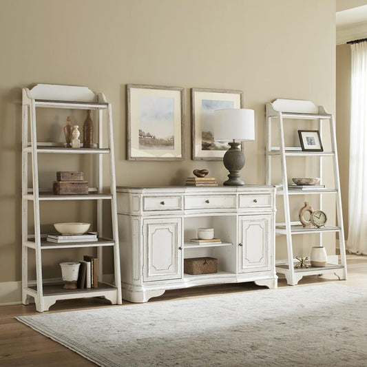 Liberty Furniture - Magnolia Manor Opt 3 Piece Set  in Antique White & Weathered Bark - 244-CD-O3PCS veiw 1
