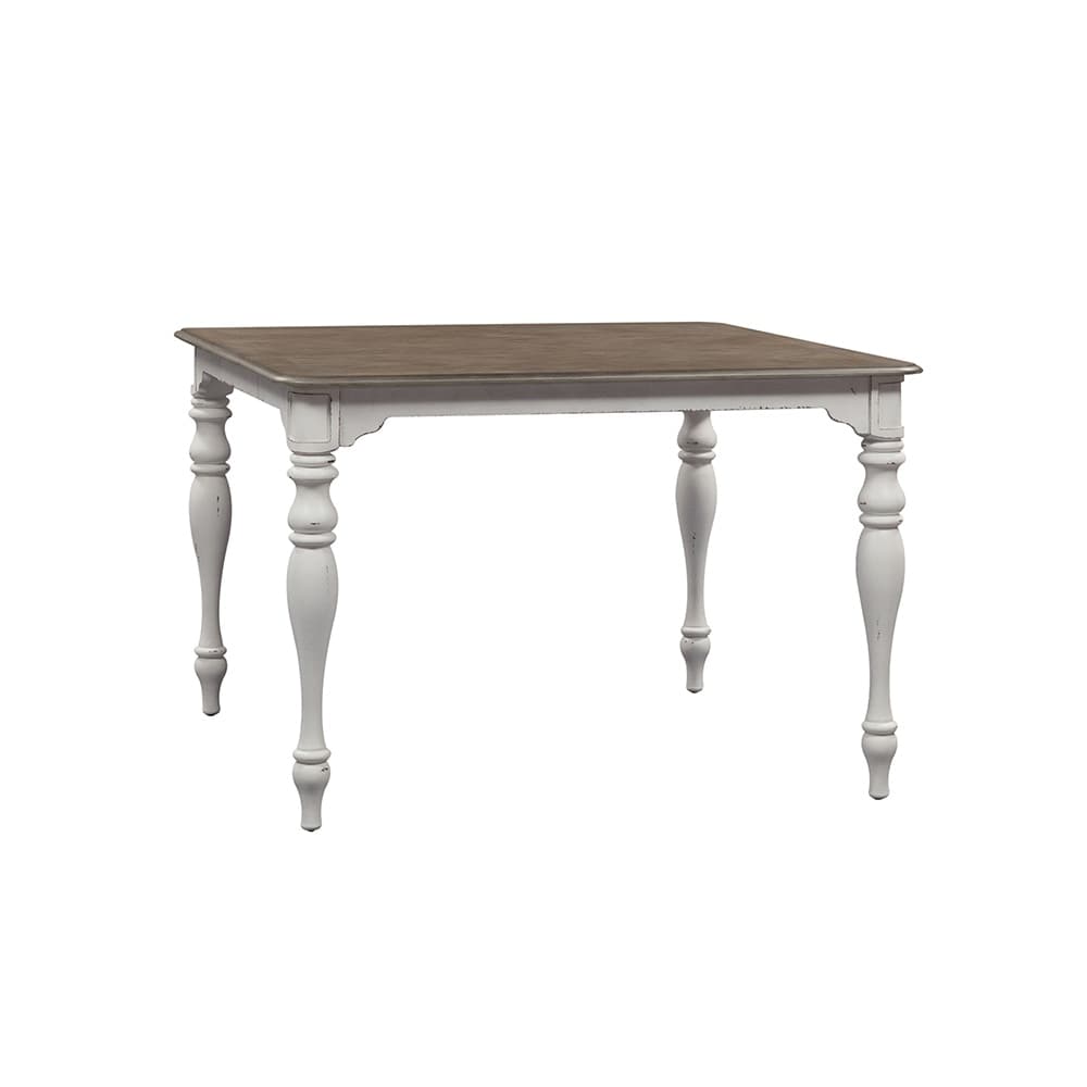 Liberty Furniture - Magnolia Manor Opt 5 Piece Gathering Table Set  in Antique White & Weathered Bark - 244-CD-O5GTS veiw 2