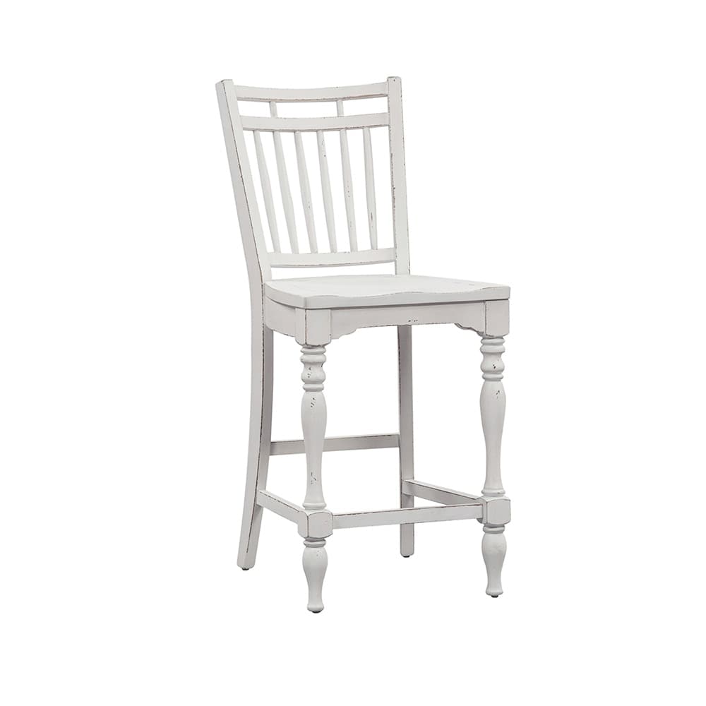 Liberty Furniture - Magnolia Manor Opt 5 Piece Gathering Table Set  in Antique White & Weathered Bark - 244-CD-O5GTS veiw 3