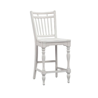 Liberty Furniture - Magnolia Manor Opt 5 Piece Gathering Table Set  in Antique White & Weathered Bark - 244-CD-O5GTS veiw 3