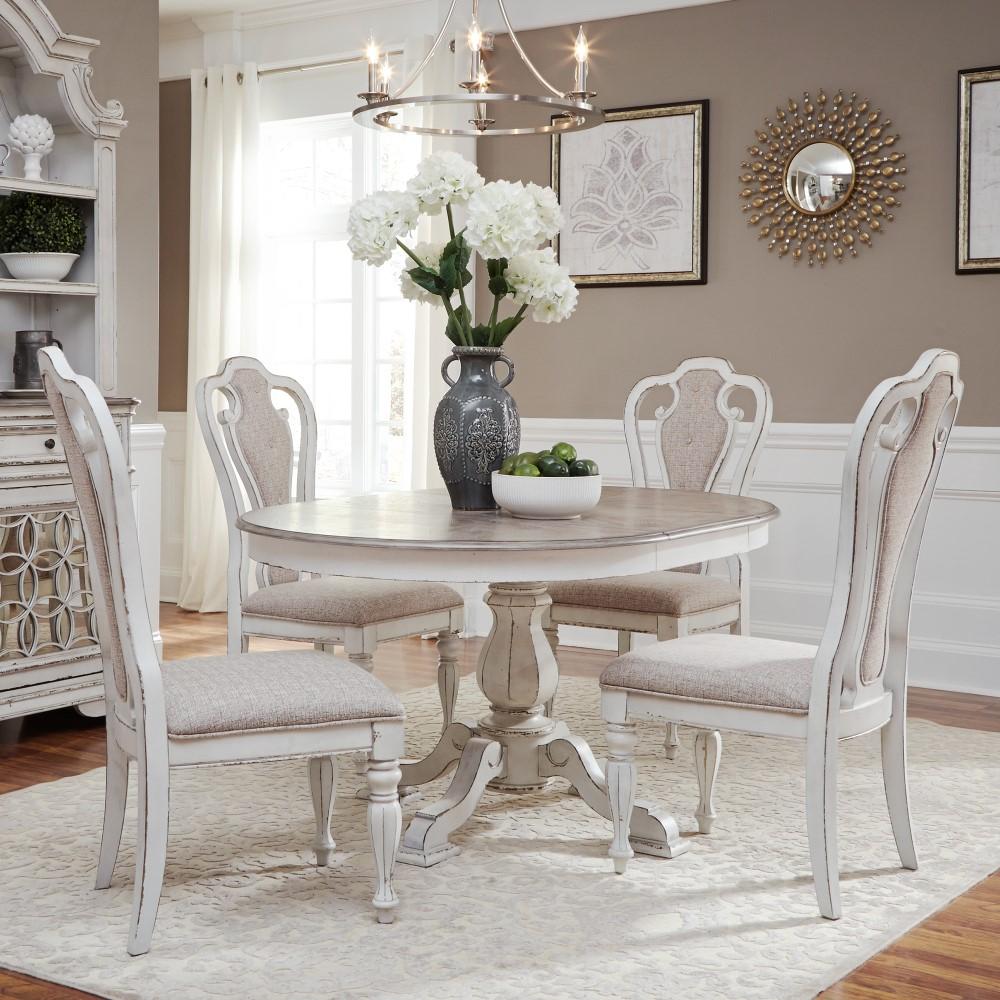 Liberty Furniture - Magnolia Manor 5 Piece Pedestal Table Set - 244-DR-O5PDS veiw 1