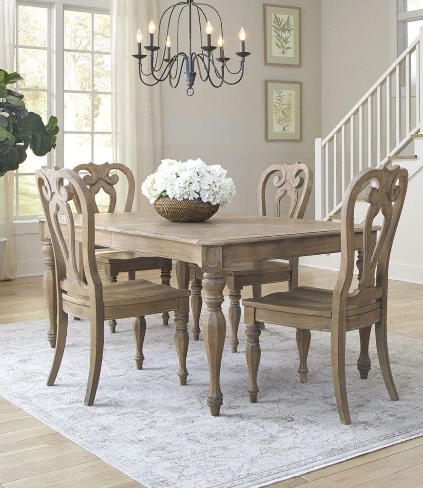 Liberty Furniture - Magnolia Manor - Opt 5 Piece Rectangular Table Set in Brown - 244N-DR-O5RLS view 1