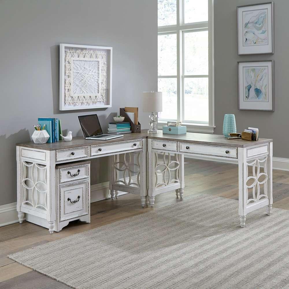 Liberty Furniture - Magnolia Manor Opt L Shaped Leg Desk Set  - 244-HOJ-OLSLD veiw 1