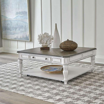 Liberty Furniture - Magnolia Manor Oversized Square Cocktail Table - 244-OT1014 veiw 1