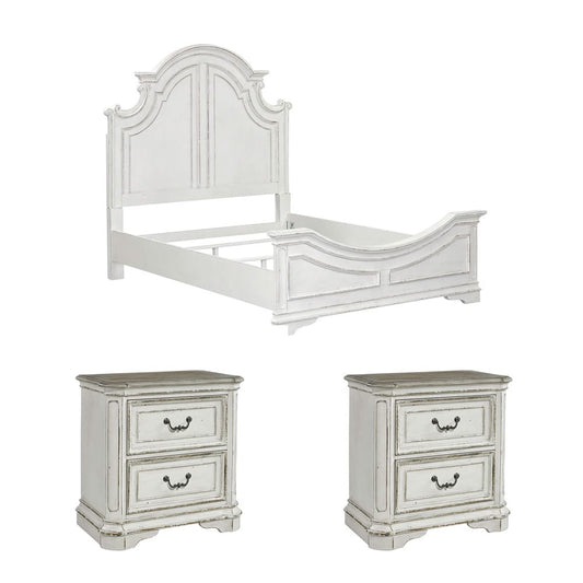 Liberty Furniture - Magnolia Manor Queen Panel Bed, 2 Nightstands - 244-BR-QPB2NS view 1