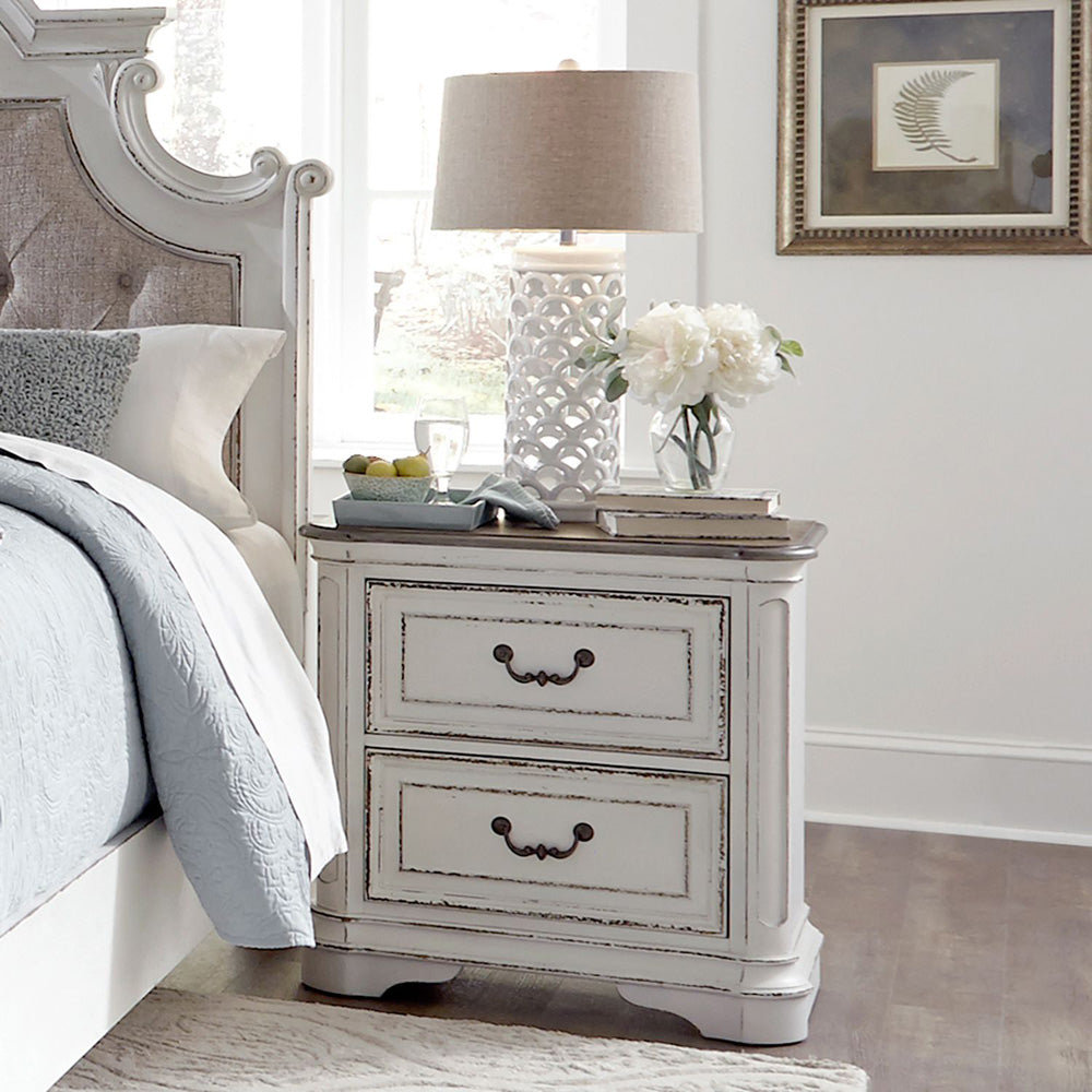 Liberty Furniture - Magnolia Manor Queen Panel Bed, 2 Nightstands - 244-BR-QPB2NS view 9