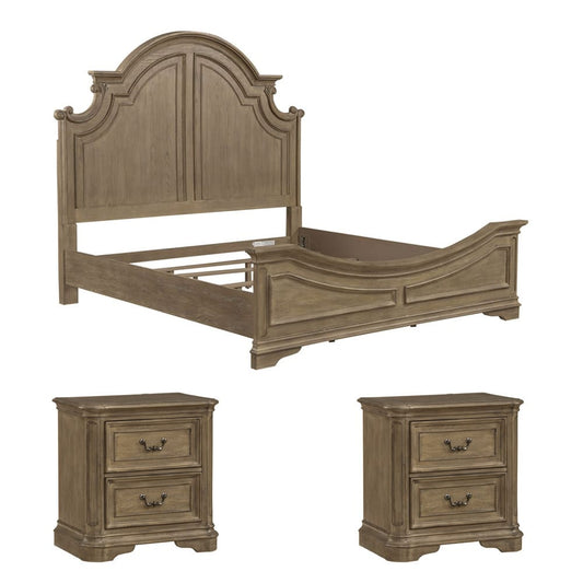 Liberty Furniture - Magnolia Manor Queen Panel Bed, 2 Nightstands - 244N-BR-QPB2NS view 1