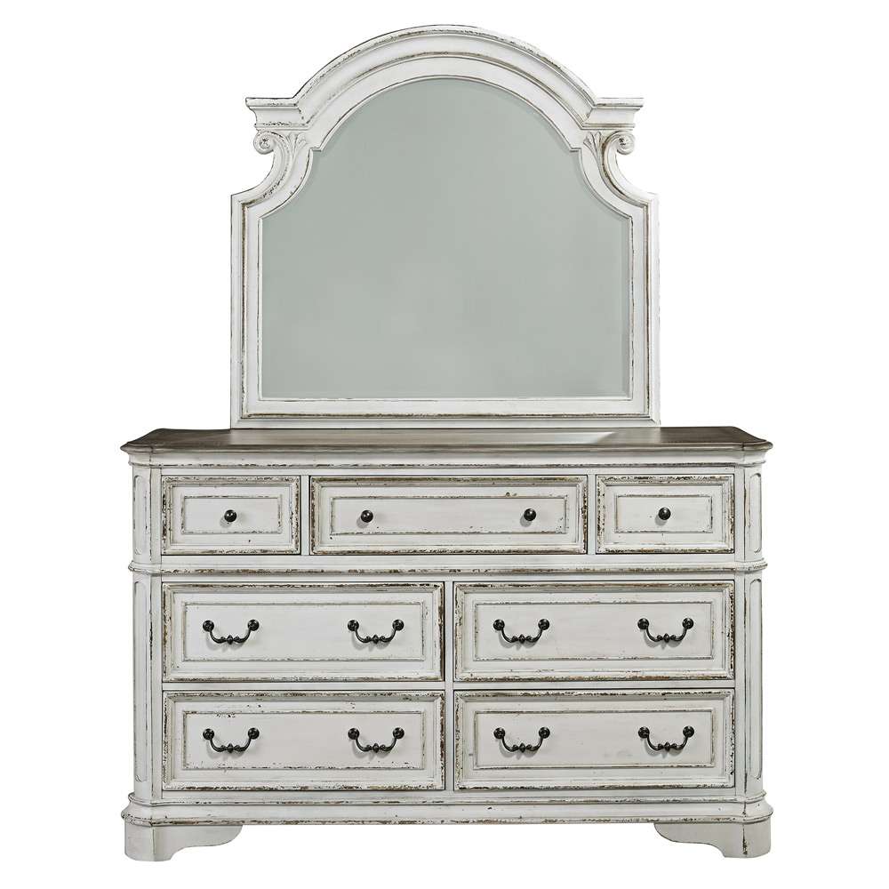 Liberty Furniture - Magnolia Manor Queen Panel Bed, Dresser & Mirror  - 244-BR-QPBDM veiw 4