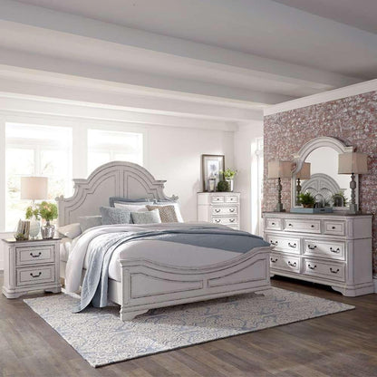 Liberty Furniture - Magnolia Manor Queen Panel Bed, Dresser & Mirror, Chest, Night Stand  - 244-BR-QPBDMCN veiw 1
