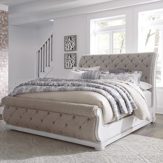 Liberty Furniture - Magnolia Manor Queen Uph Sleigh Bed, 2 Bedside Chests - 244-BR-QUSL2BSC view 2