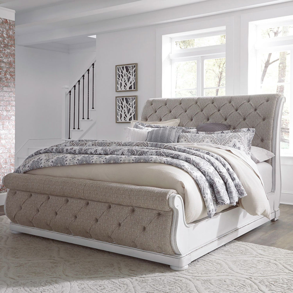 Liberty Furniture - Magnolia Manor Queen Uph Sleigh Bed, 2 Nightstands - 244-BR-QUSL2NS view 5