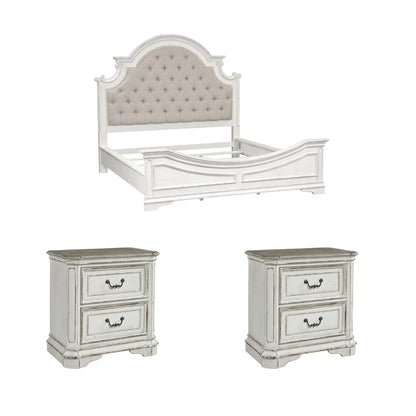 Liberty Furniture - Magnolia Manor Queen Upholstered Bed, 2 Nightstands - 244-BR-QUB2NS view 1