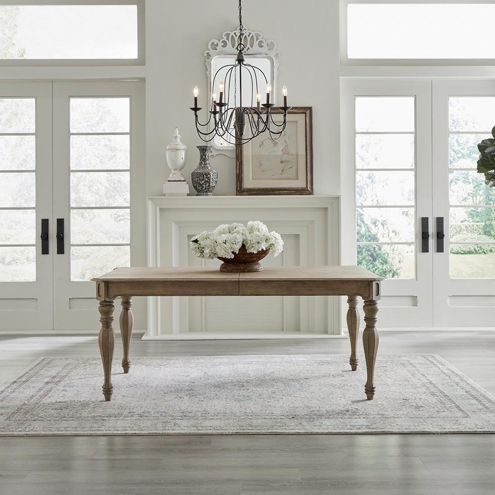Liberty Furniture - Magnolia Manor Rectangular Leg Table in Weathered Bisque - 244N-T4490 veiw 2