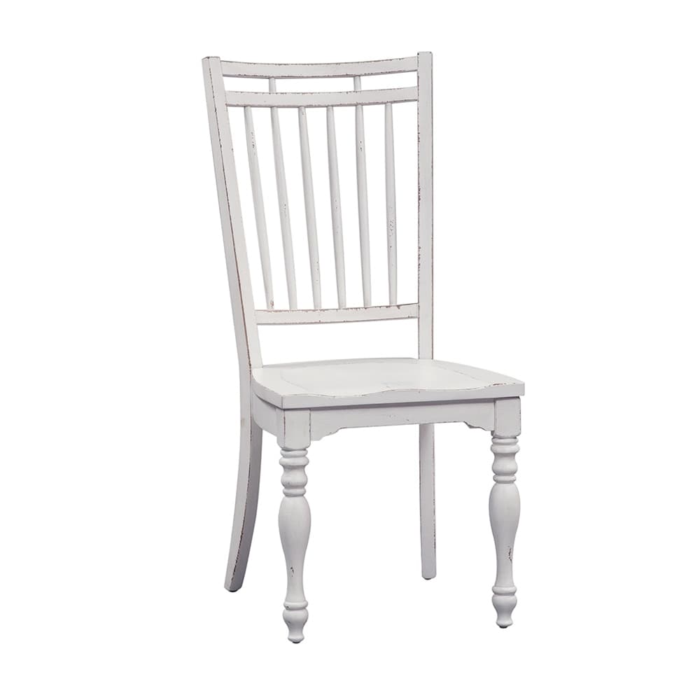 Liberty Furniture - Magnolia Manor Spindle Back Side Chair  in Antique White & Weathered Bark - 244-C4000S veiw 2