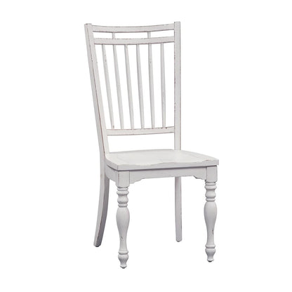 Liberty Furniture - Magnolia Manor Spindle Back Side Chair  in Antique White & Weathered Bark - 244-C4000S veiw 2