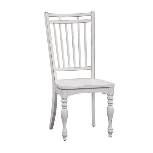 Liberty Furniture - Magnolia Manor Spindle Back Side Chair  in Antique White & Weathered Bark - 244-C4000S veiw 2