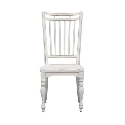 Liberty Furniture - Magnolia Manor Spindle Back Side Chair  in Antique White & Weathered Bark - 244-C4000S veiw 3