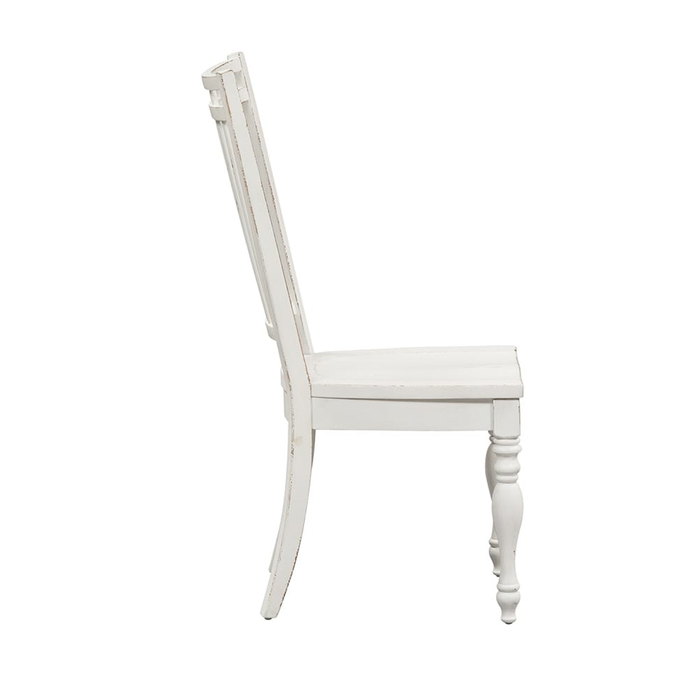 Liberty Furniture - Magnolia Manor Spindle Back Side Chair  in Antique White & Weathered Bark - 244-C4000S veiw 6
