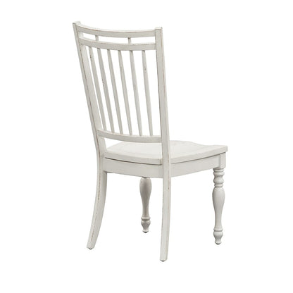 Liberty Furniture - Magnolia Manor Spindle Back Side Chair  in Antique White & Weathered Bark - 244-C4000S veiw 7