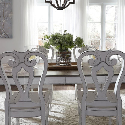 Liberty Furniture - Magnolia Manor Splat Back Side Chair  in Antique White & Weathered Bark - 244-C2500S veiw 3