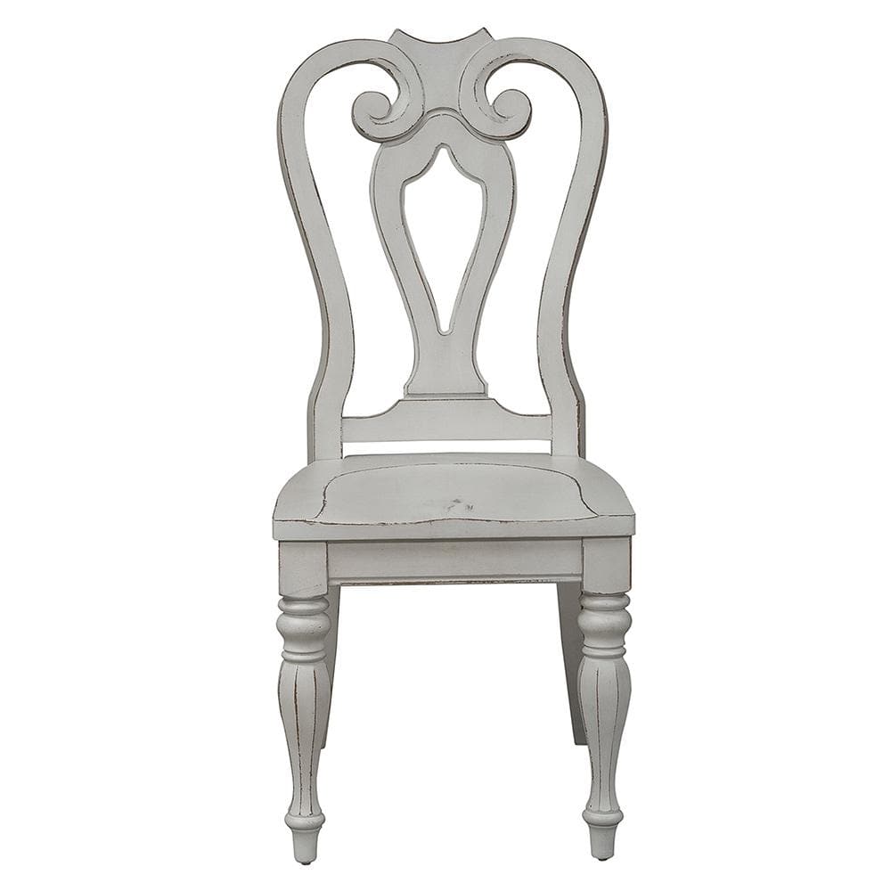 Liberty Furniture - Magnolia Manor Splat Back Side Chair  in Antique White & Weathered Bark - 244-C2500S veiw 4