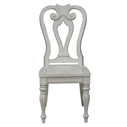Liberty Furniture - Magnolia Manor Splat Back Side Chair  in Antique White & Weathered Bark - 244-C2500S veiw 4