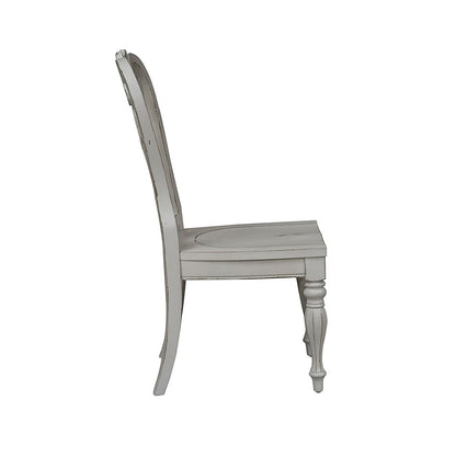 Liberty Furniture - Magnolia Manor Splat Back Side Chair  in Antique White & Weathered Bark - 244-C2500S veiw 5