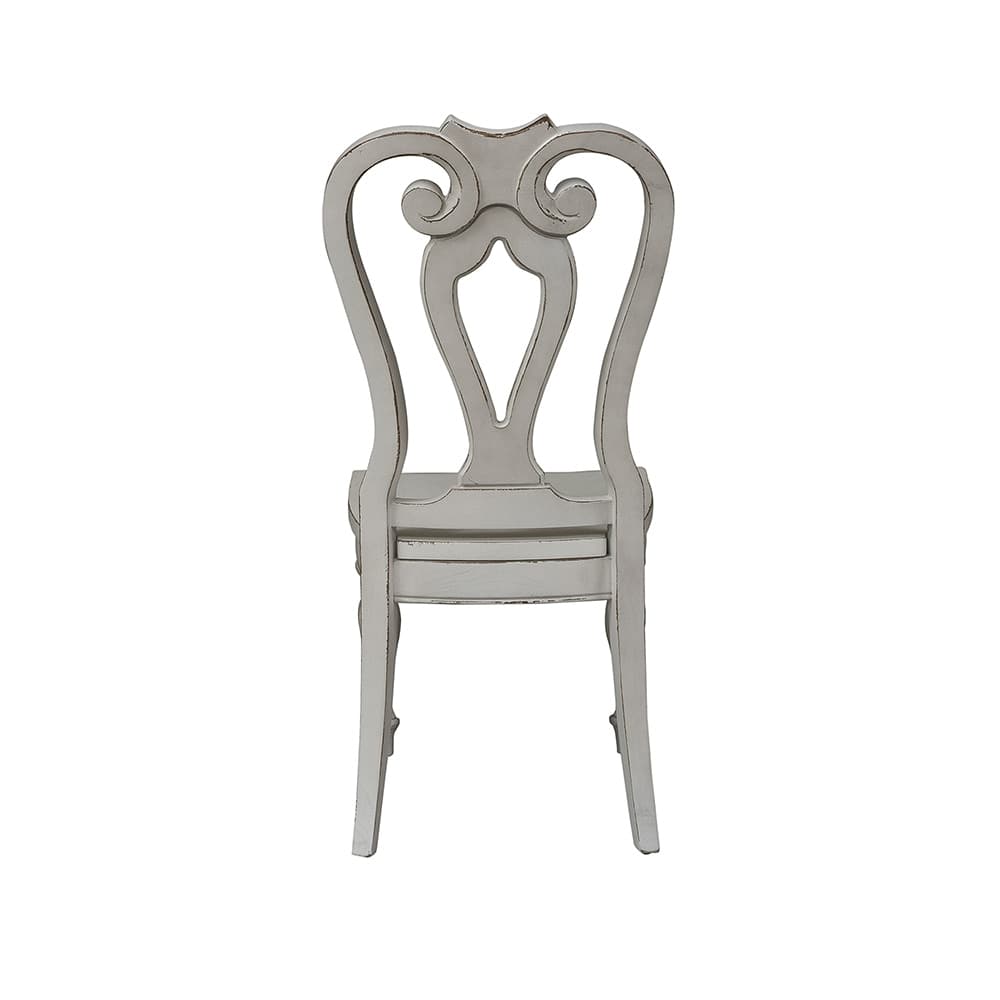 Liberty Furniture - Magnolia Manor Splat Back Side Chair  in Antique White & Weathered Bark - 244-C2500S veiw 6