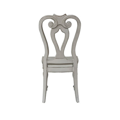 Liberty Furniture - Magnolia Manor Splat Back Side Chair  in Antique White & Weathered Bark - 244-C2500S veiw 6