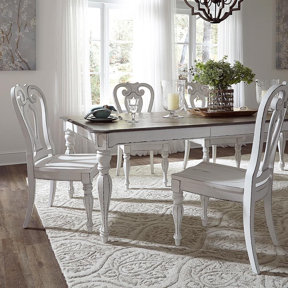 Liberty Furniture - Magnolia Manor Splat Back Side Chair  in Antique White & Weathered Bark - 244-C2500S veiw 11