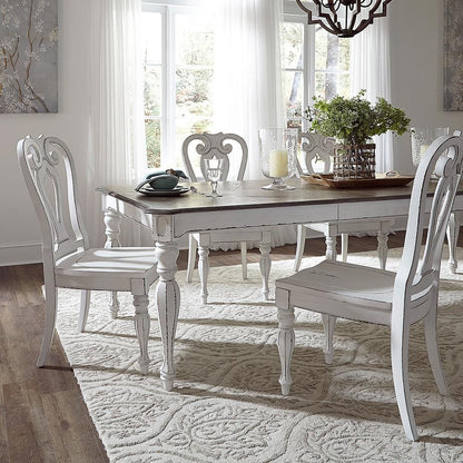 Liberty Furniture - Magnolia Manor Splat Back Side Chair  in Antique White & Weathered Bark - 244-C2500S veiw 11