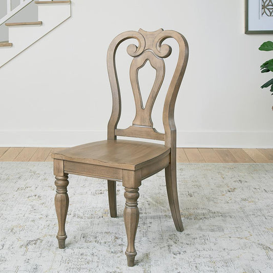 Liberty Furniture - Magnolia Manor Splat Back Side Chair  in Weathered Bisque - 244N-C2500S veiw 1