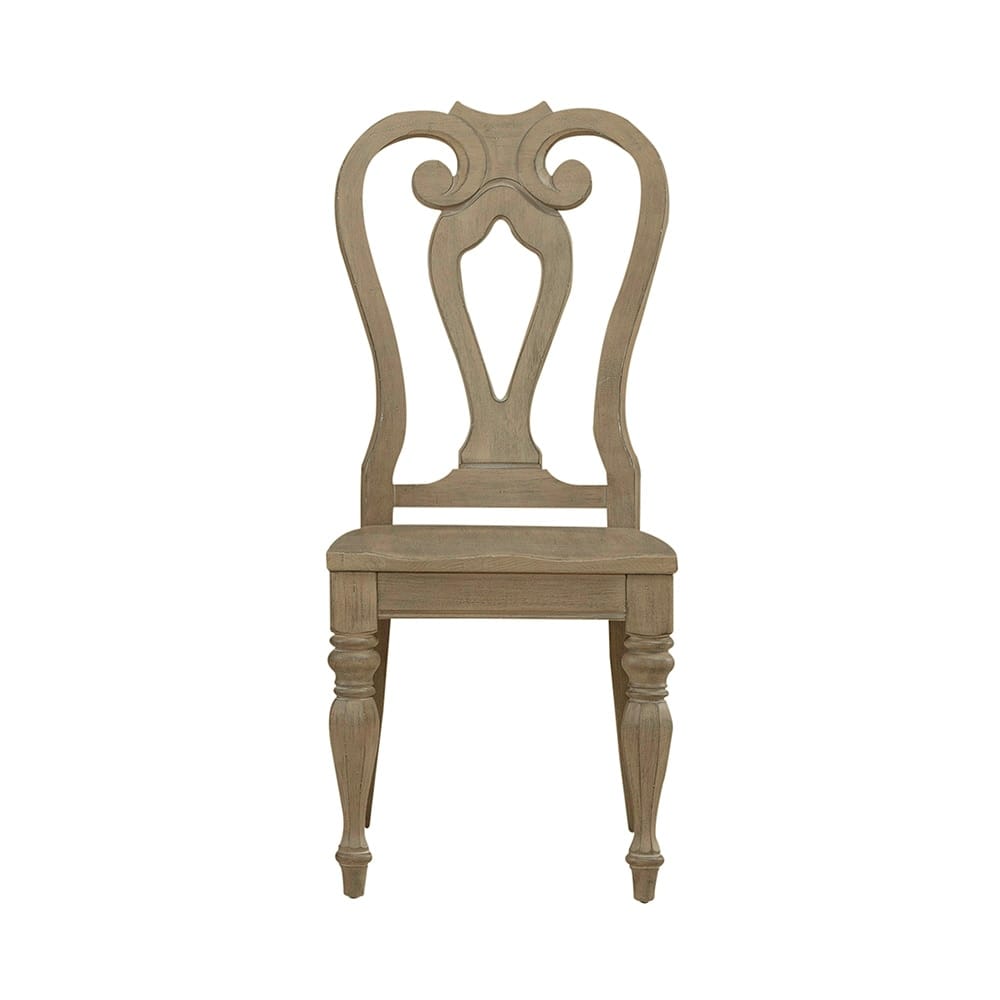 Liberty Furniture - Magnolia Manor Splat Back Side Chair  in Weathered Bisque - 244N-C2500S veiw 5