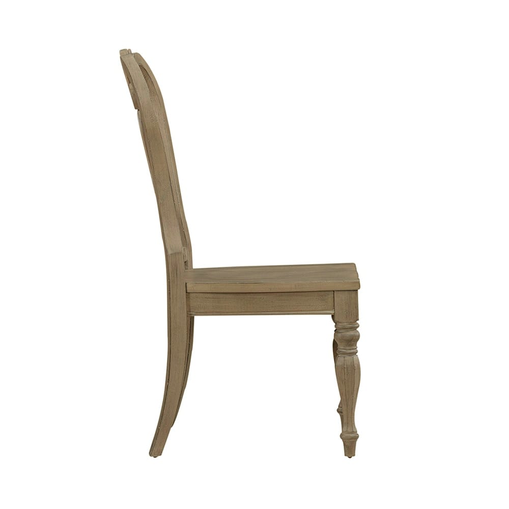 Liberty Furniture - Magnolia Manor Splat Back Side Chair  in Weathered Bisque - 244N-C2500S veiw 6