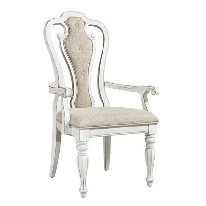 Liberty Furniture - Magnolia Manor Splat Back Uph Arm Chair  in Antique White & Weathered Bark - 244-C2501A veiw 2