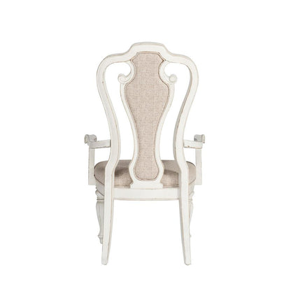Liberty Furniture - Magnolia Manor Splat Back Uph Arm Chair  in Antique White & Weathered Bark - 244-C2501A veiw 4