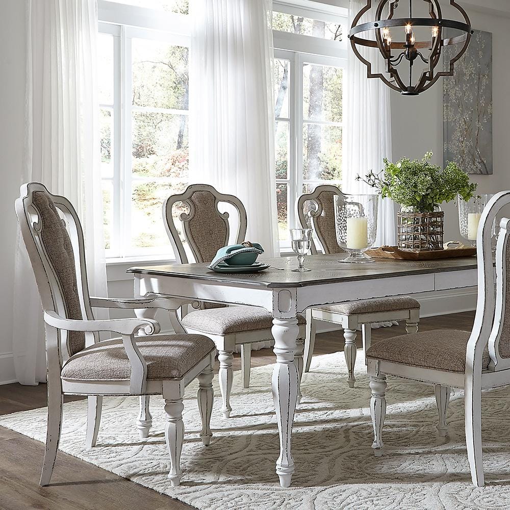 Liberty Furniture - Magnolia Manor Splat Back Uph Arm Chair  in Antique White & Weathered Bark - 244-C2501A veiw 6