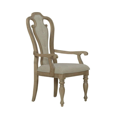 Liberty Furniture - Magnolia Manor Splat Back Uph Arm Chair  in Weathered Bisque - 244N-C2501A veiw 1
