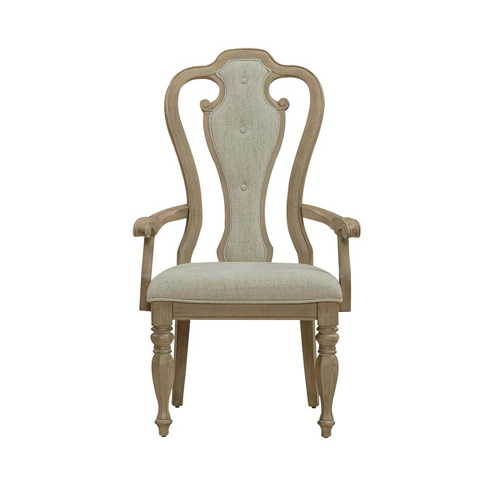 Liberty Furniture - Magnolia Manor Splat Back Uph Arm Chair  in Weathered Bisque - 244N-C2501A veiw 2
