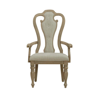 Liberty Furniture - Magnolia Manor Splat Back Uph Arm Chair  in Weathered Bisque - 244N-C2501A veiw 2