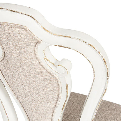 Liberty Furniture - Magnolia Manor Splat Back Uph Side Chair  in Antique White & Weathered Bark - 244-C2501S veiw 7