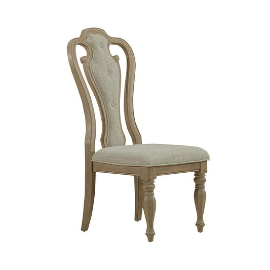Liberty Furniture - Magnolia Manor Splat Back Uph Side Chair  in Weathered Bisque - 244N-C2501S veiw 2