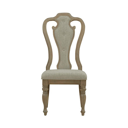 Liberty Furniture - Magnolia Manor Splat Back Uph Side Chair  in Weathered Bisque - 244N-C2501S veiw 3