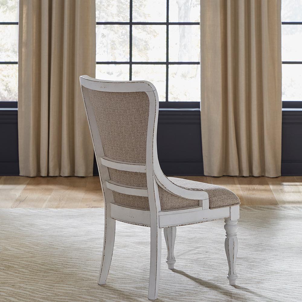 Liberty Furniture - Magnolia Manor Uph Wing Back Side Chair  in Antique White & Weathered Bark - 244-C6501S veiw 2